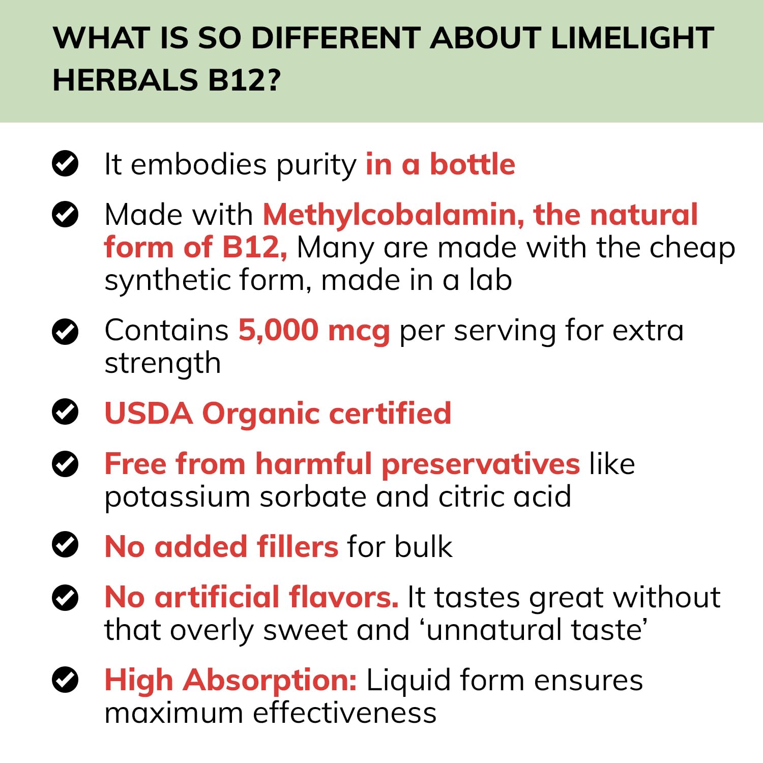 LIMELIGHT HERBALS sello USDA Organic y certificación visible