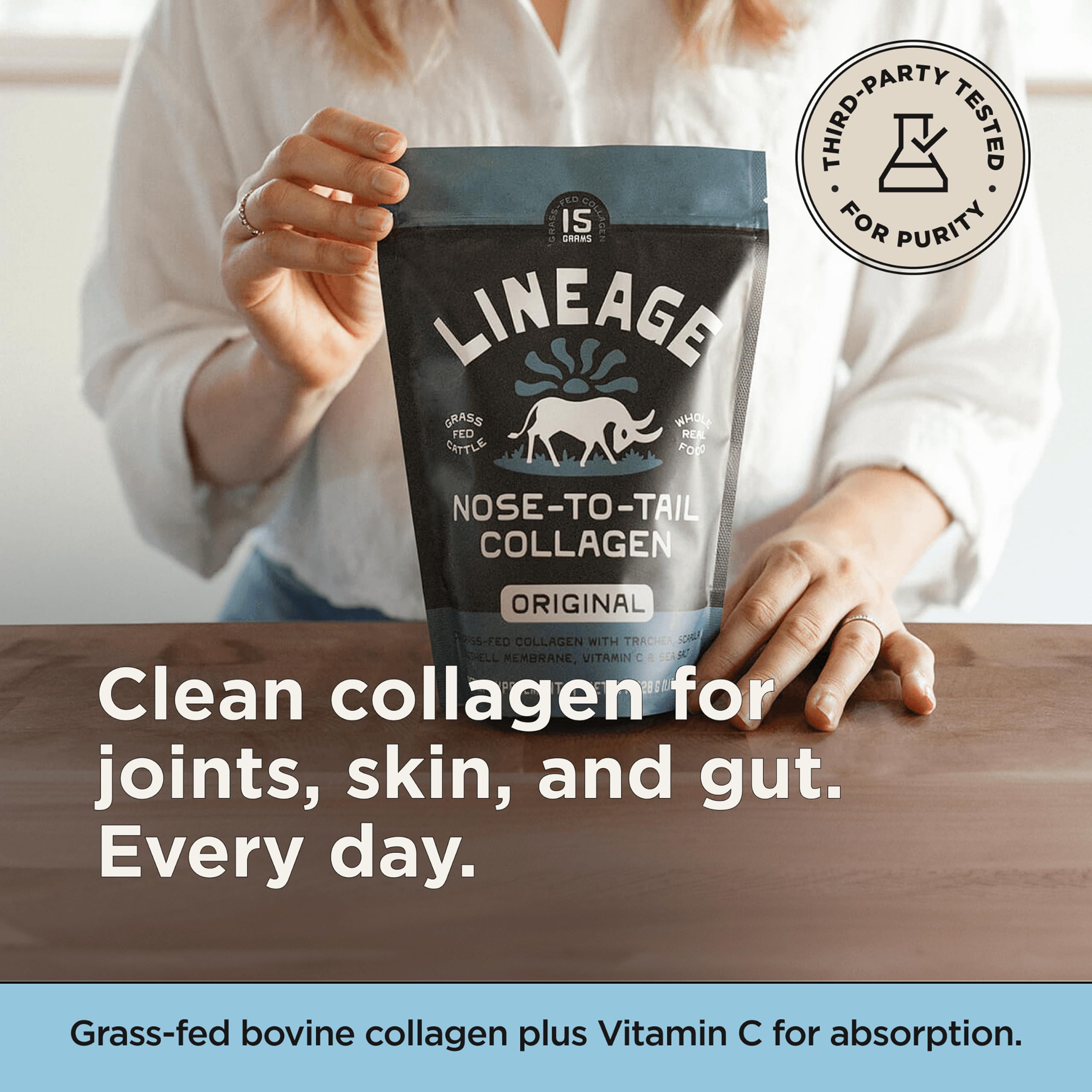Lineage Provisions batido con polvo, uso en smoothies para recuperación
