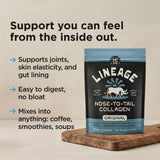 Lineage Provisions polvo disuelto en taza, facil mezcla y sin alterar sabor