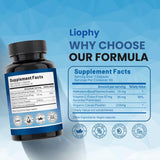 Liophy etiqueta con información nutricional y seguridad del producto