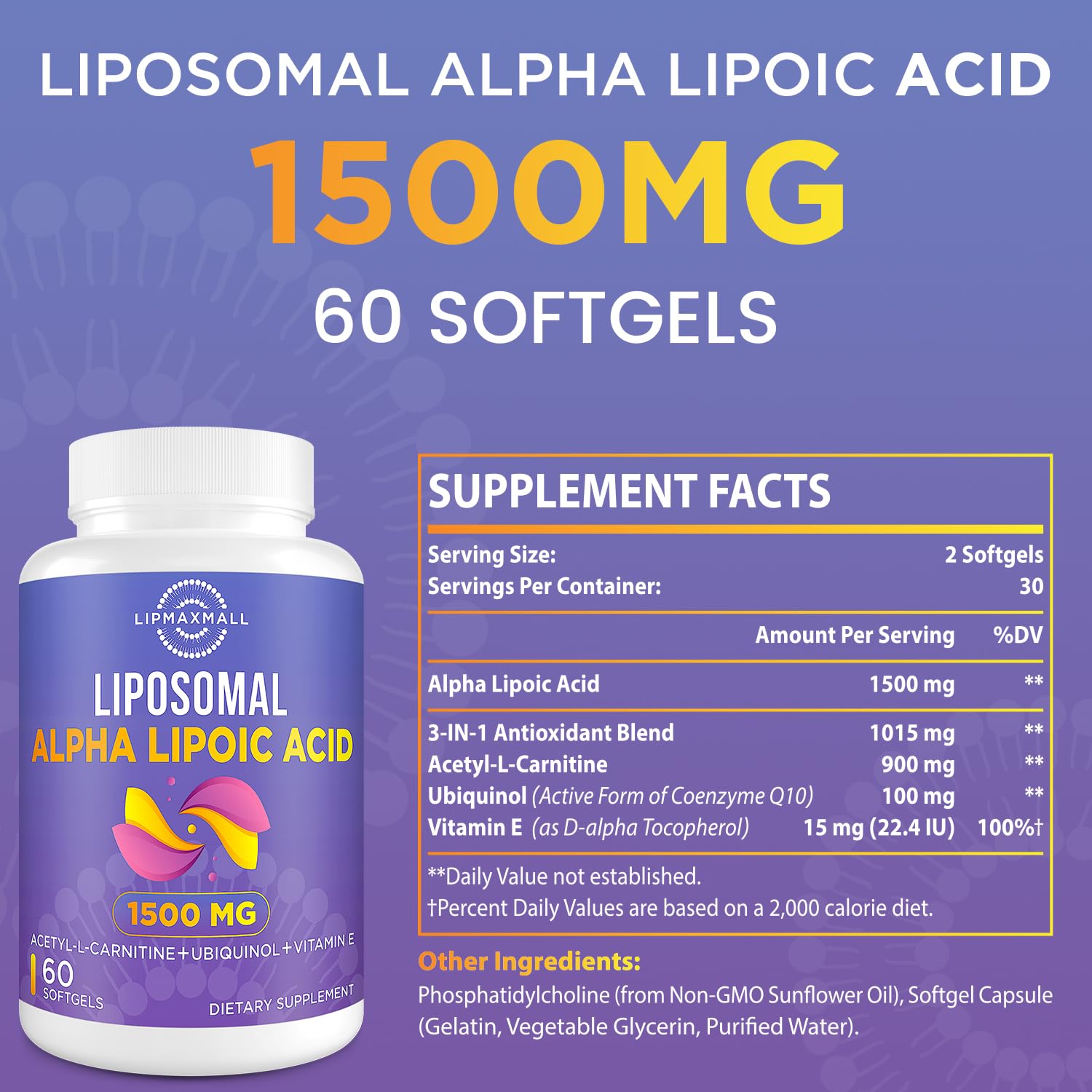 lipmaxmall cápsula blanda en primer plano que muestra tamaño y fácil ingestión