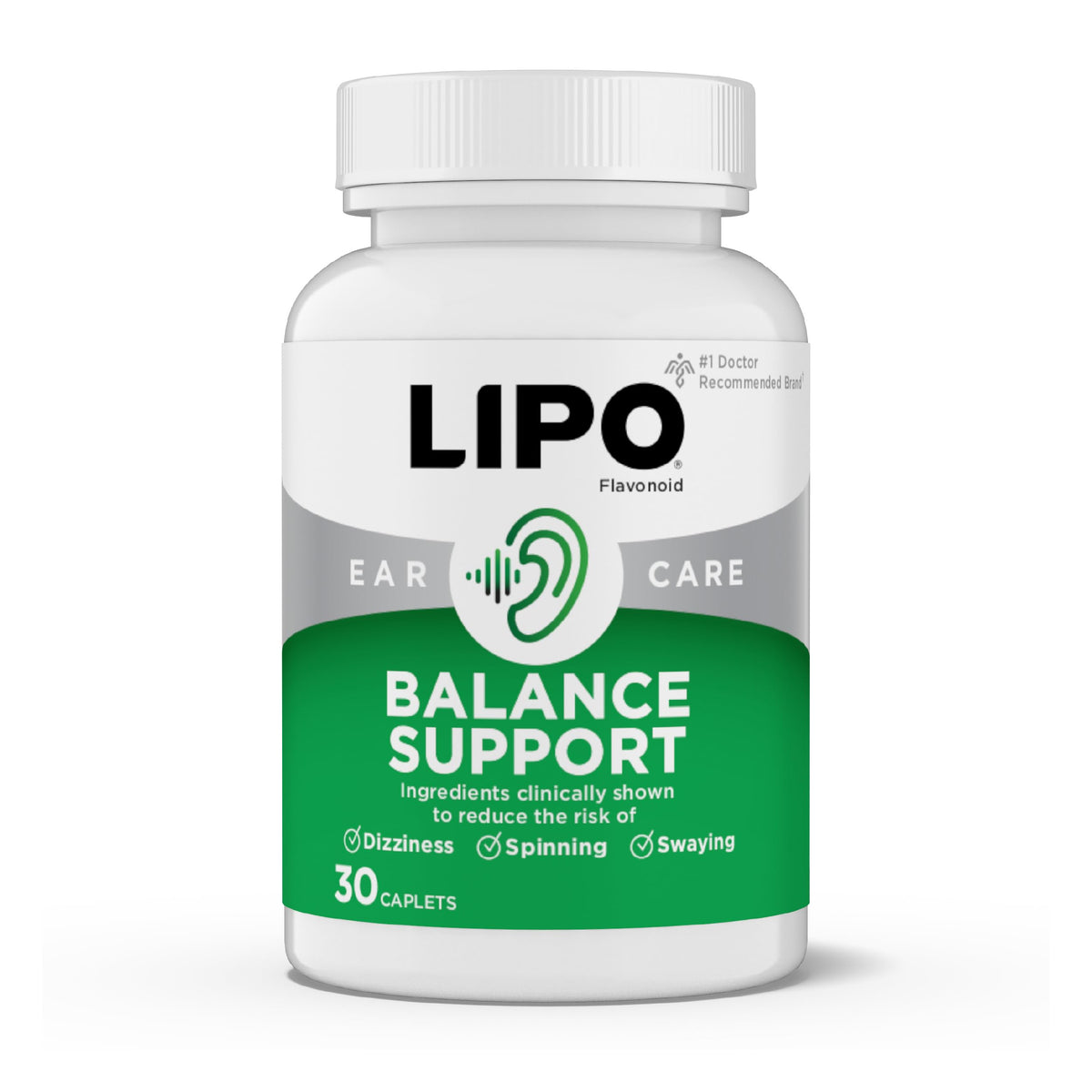 Lipo-Flavonoid frontal del envase mostrando la marca y beneficio de equilibrio