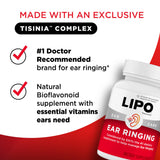 Lipo etiqueta con lista de ingredientes y beneficios visibles para soporte circulatorio
