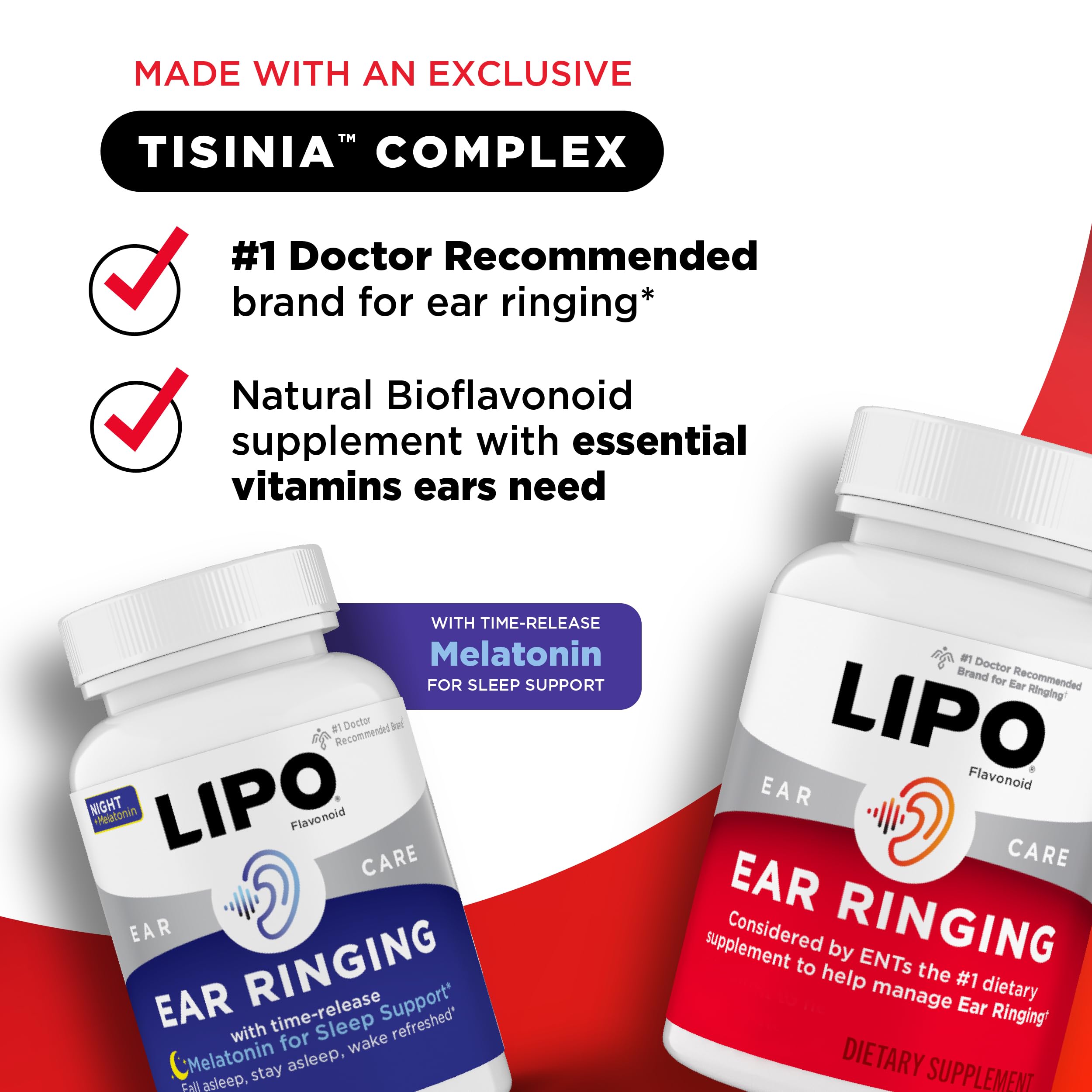 Caplets Lipo-Flavonoid en la mano para comparar escala y dosificación