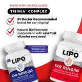 Caplets Lipo-Flavonoid en la mano para comparar escala y dosificación