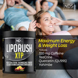 LIPORUSH vaso preparado sabor fresa limonada, ofrece hidratación energética