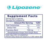 Lipozene cápsulas en primer plano resaltando textura y pureza