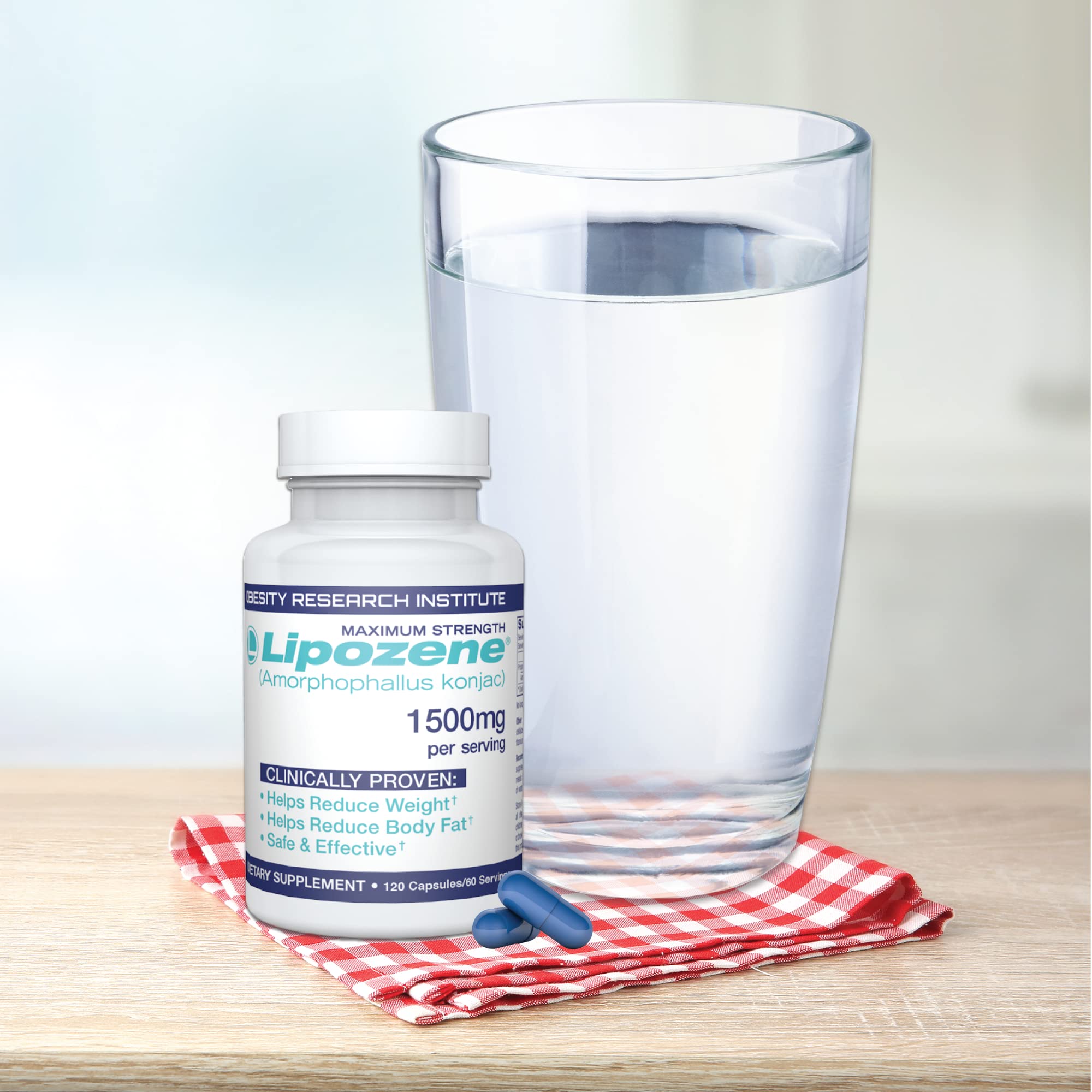 Lipozene etiqueta con ingredientes y advertencias claras para seguridad