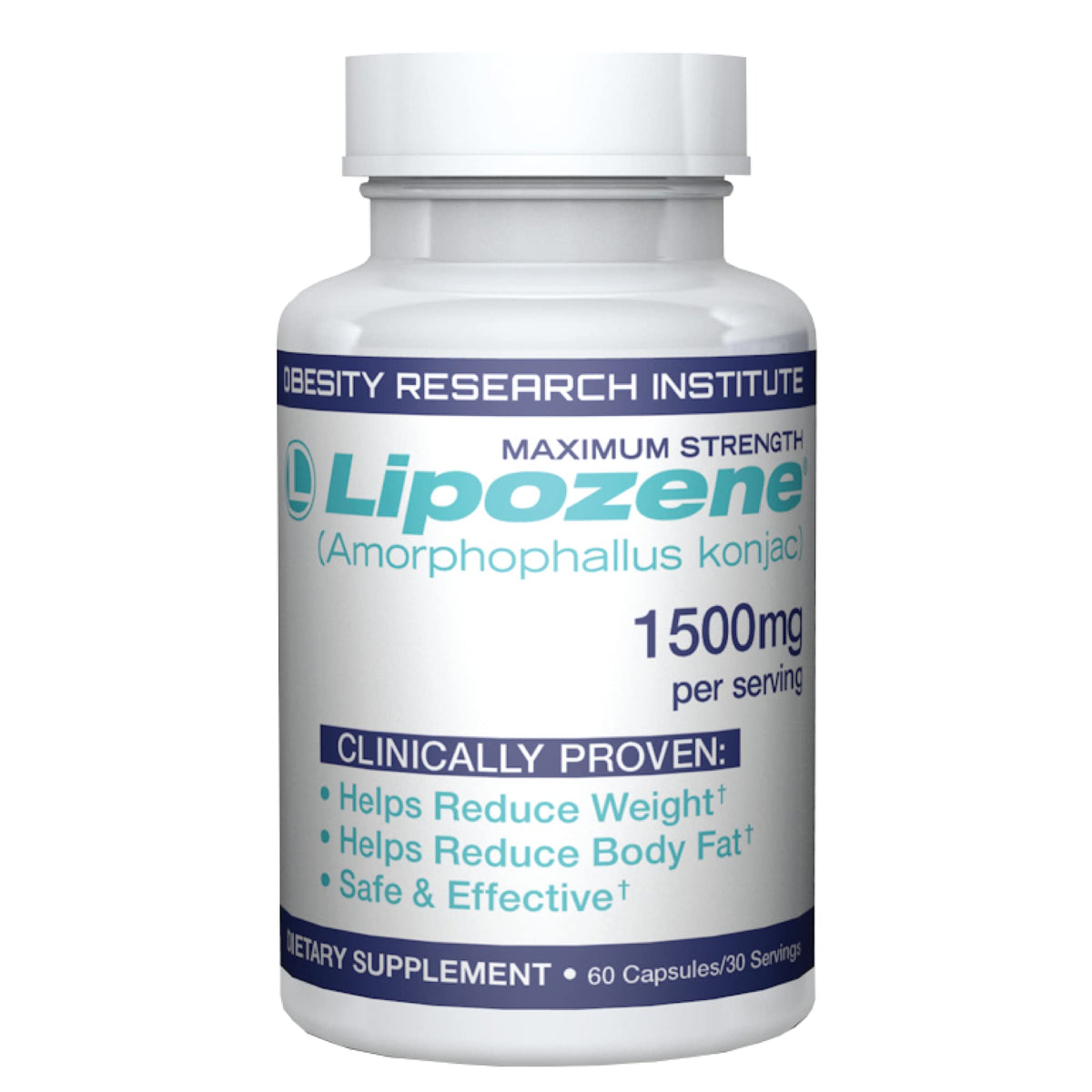 Lipozene frente del envase mostrando etiqueta y beneficio de control de apetito