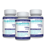 Lipozene envase frontal mostrando marca y beneficio saciedad