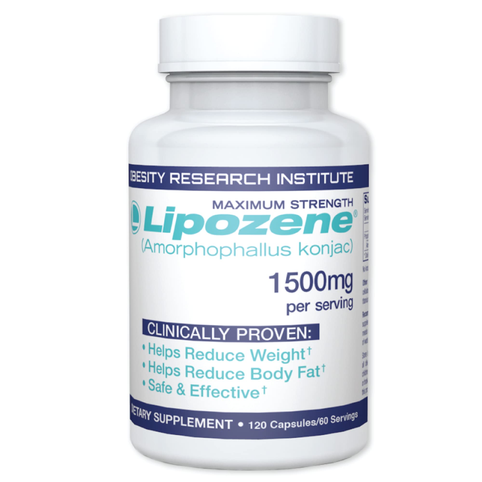 Lipozene frasco frontal mostrando la presentación Mega Bottle y ahorro