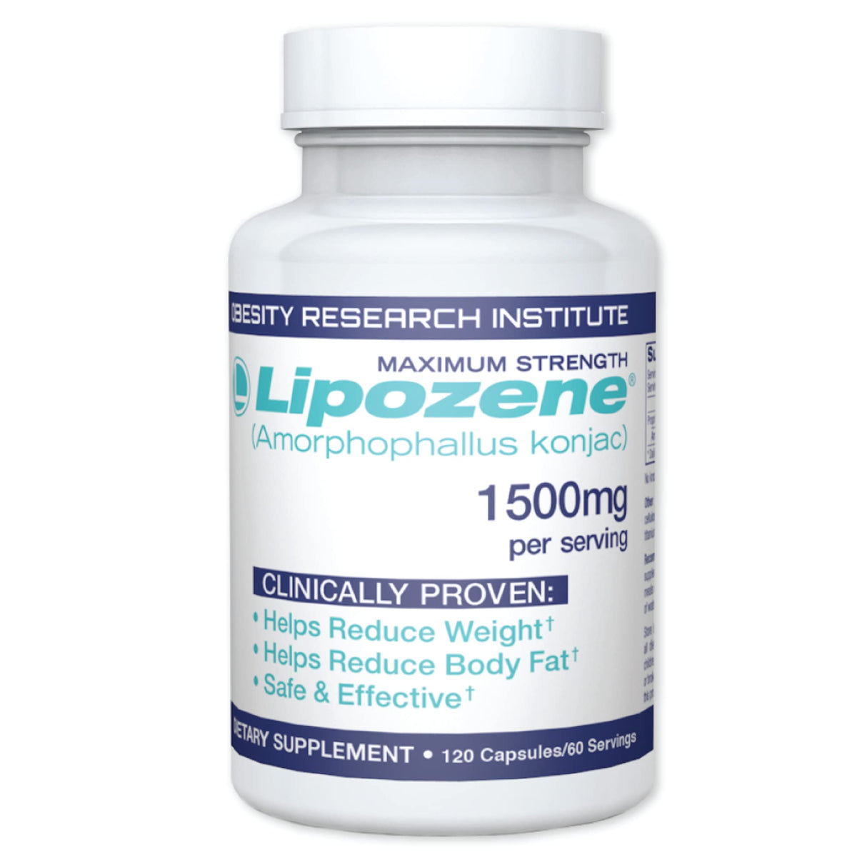 Lipozene frasco frontal mostrando la presentación Mega Bottle y ahorro