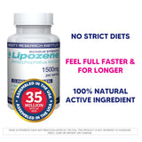 Lipozene cápsulas tomadas antes de comida con un vaso de agua beneficioso
