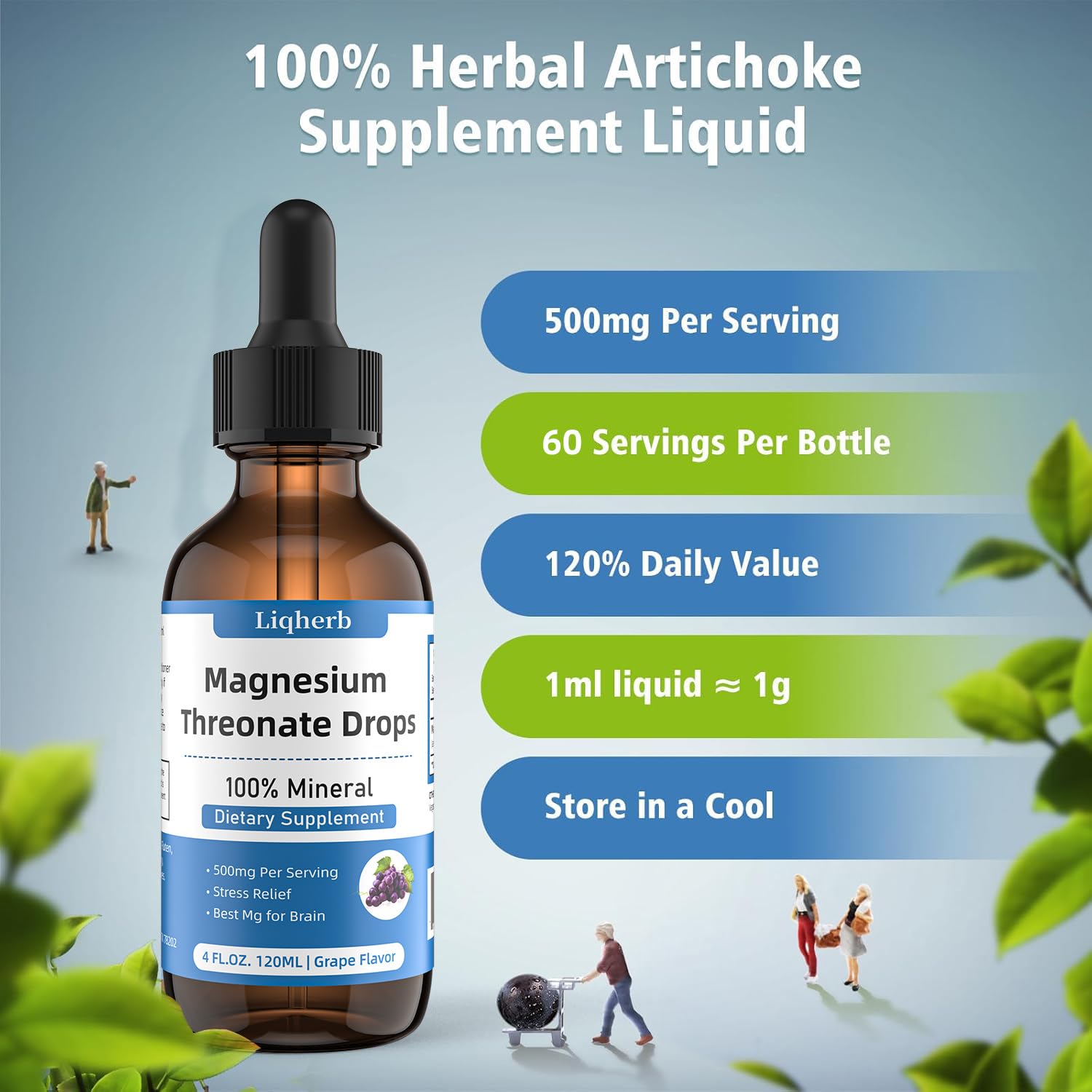 Liqherb etiqueta nutricional mostrando ingredientes y pureza