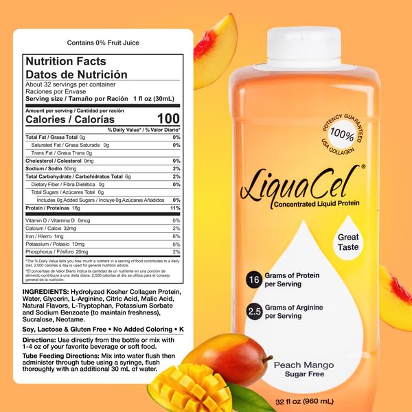 LiquaCel primer plano de la textura moderadamente espesa que facilita la administración