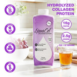 Vaso con 1 oz de LiquaCel listo para consumir, ayuda a aumentar proteína diaria