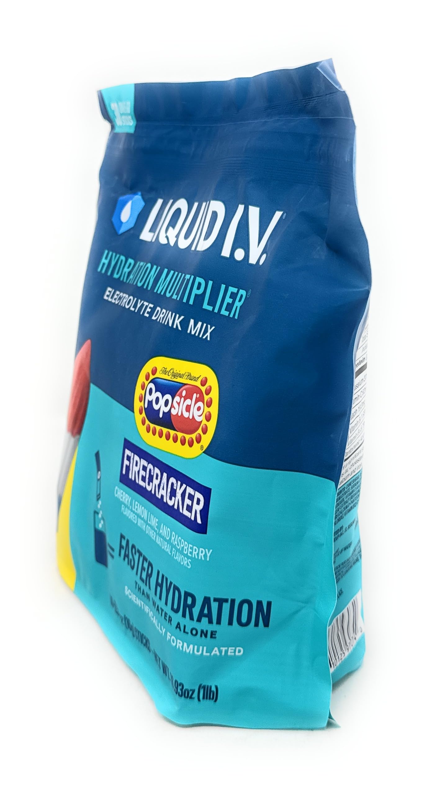 Liquid I.V. caja abierta mostrando 30 sticks para suministro prolongado