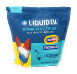 Liquid I.V. frente del empaque con diseño Popsicle Firecracker y fácil identificación