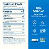 Liquid I.V. etiqueta nutricional mostrando vitaminas y electrolitos clave