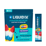 Liquid I.V. empaque Firecracker frente mostrando sabor y beneficio de hidratación rápida