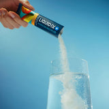 Liquid I.V. polvo mango textura detallada que facilita disolución