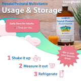 LIQUIDHEALTH botella junto a objetos para comparar tamaño práctico