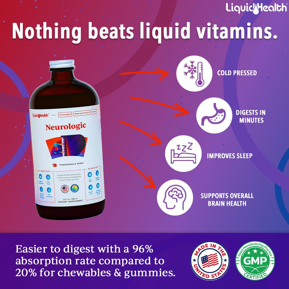 LIQUIDHEALTH detalle del líquido pomegranate berry y textura fácil de absorber