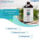 LIQUIDHEALTH comparación de tamaño del frasco para control de porción