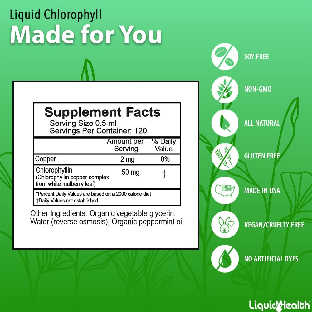 LIQUIDHEALTH etiqueta con información del ingrediente y beneficios claros