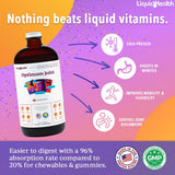 LIQUIDHEALTH detalle de la etiqueta con ingredientes y beneficios claros