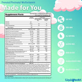 LIQUIDHEALTH etiqueta con lista de ingredientes y beneficios visibles