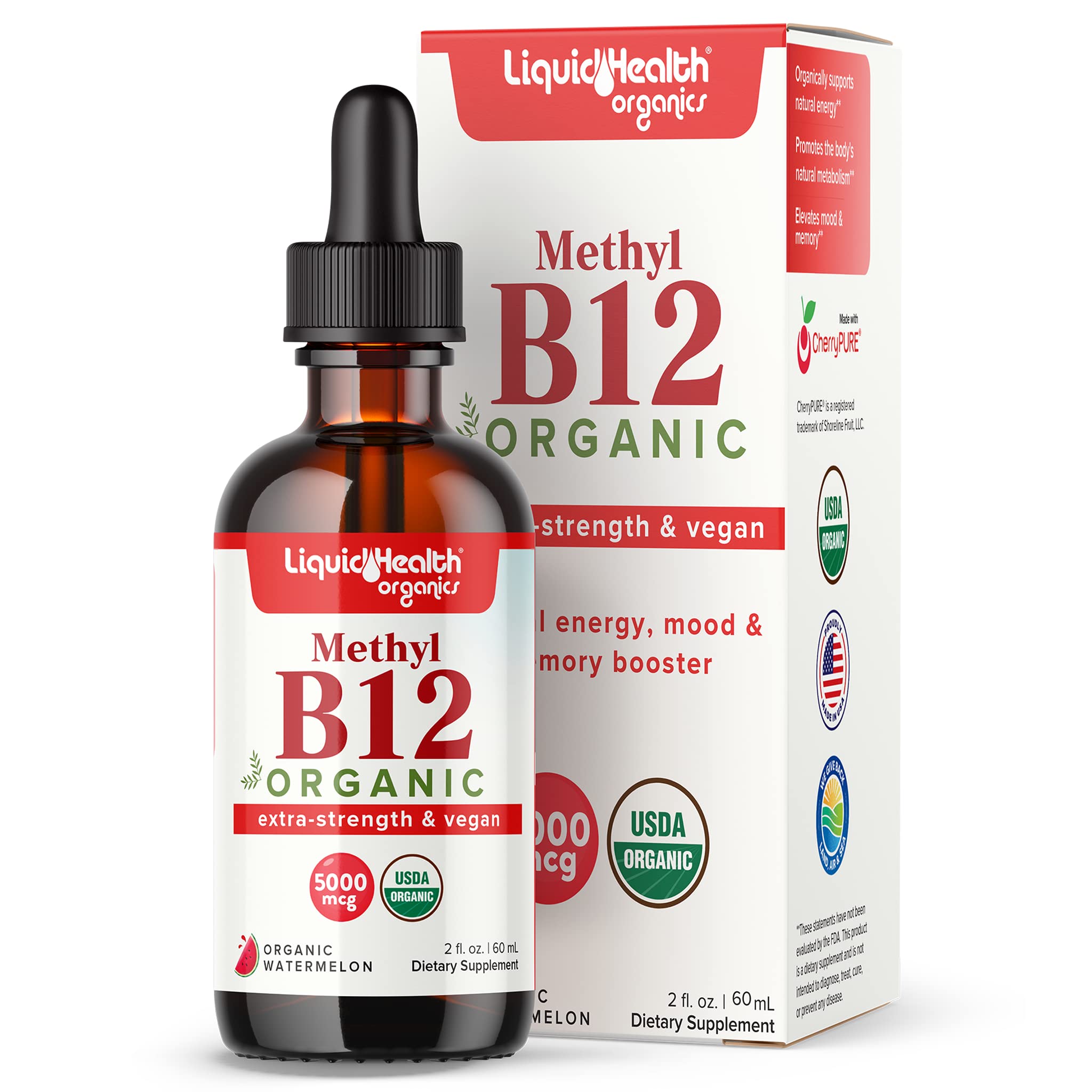 LIQUIDHEALTH frontal del envase mostrando la etiqueta orgánica y beneficios