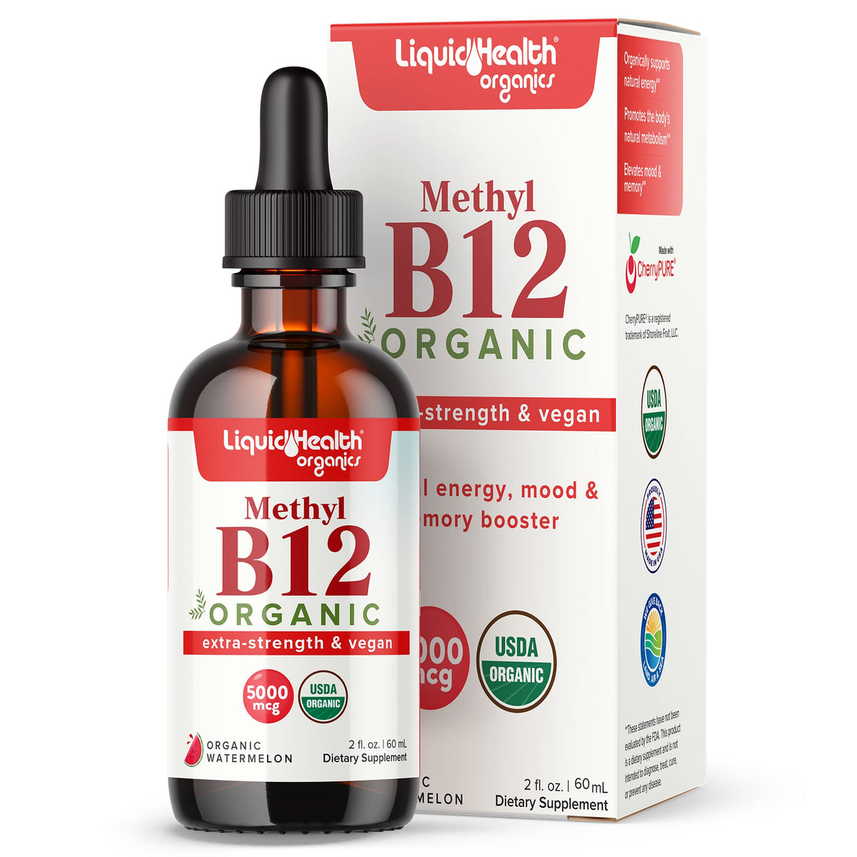 LIQUIDHEALTH frontal del envase mostrando la etiqueta orgánica y beneficios