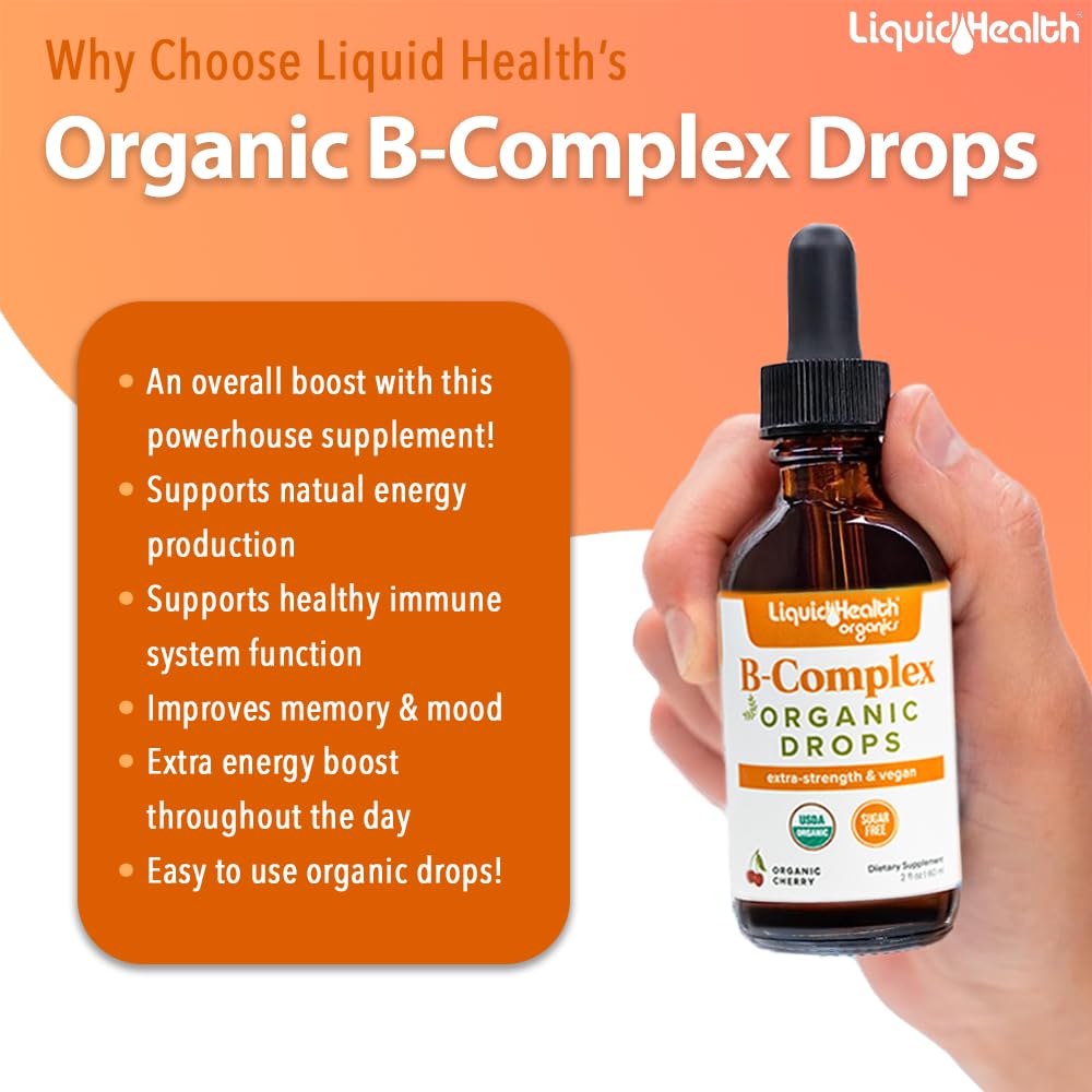LIQUIDHEALTH gotas en uso sobre lengua enfatizando uso sublingual y rápida asimilación