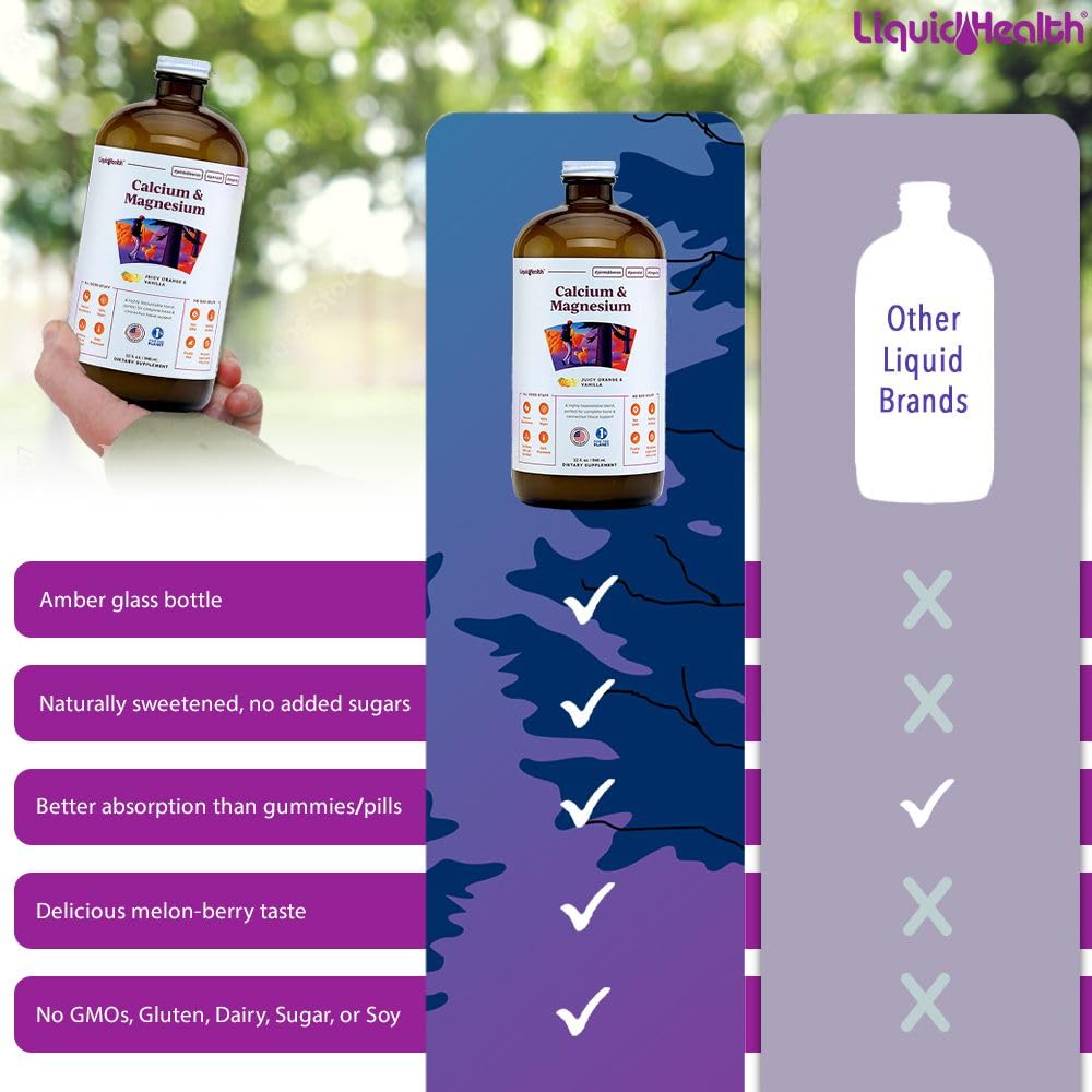 LIQUIDHEALTH disposición de ingredientes y sellos de no GMO y libre de alérgenos