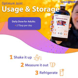 LIQUIDHEALTH mano midiendo dos cucharadas para dosificación precisa