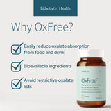 LithoLyte OxFree tabletas junto a comida para ilustrar toma con las comidas