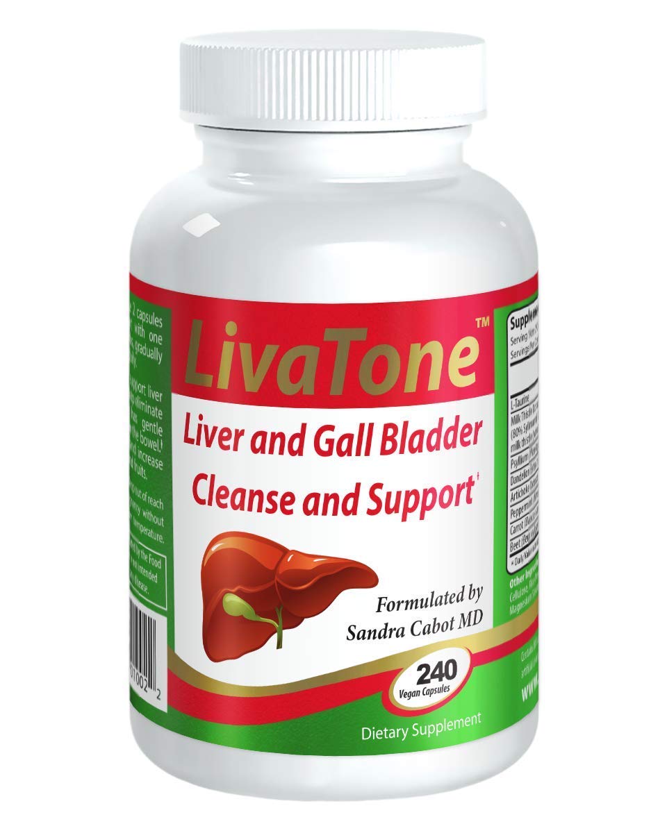 Livatone envase frontal mostrando 240 cápsulas, claridad en ingredientes y beneficios