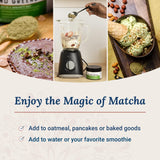 Live Conscious polvo matcha textura cercana, fácil disolver y mezclar