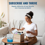 Live Conscious gráfico comparativo de nutrientes y beneficios clave