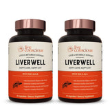 Live Conscious frasco frontal de LiverWell mostrando el envase y beneficios claros