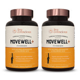 Live Conscious botella frontal MoveWell Plus mostrando la presentación y beneficios
