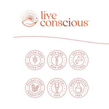 Live Conscious ZenWell etiqueta nutricional legible indicando ingredientes clave