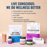 Live Conscious etiqueta nutricional legible mostrando transparencia de ingredientes