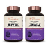 Live Conscious ZenWell frente del empaque mostrando cápsulas y beneficios visibles