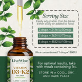 Live Wise Naturals frasco en mano para comparar tamaño y duración del producto