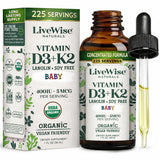 Live Wise Naturals botella frontal mostrando etiqueta clara y dosis precisa