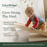 Live Wise Naturals gota en cuchara lista para mezclar con papilla o leche