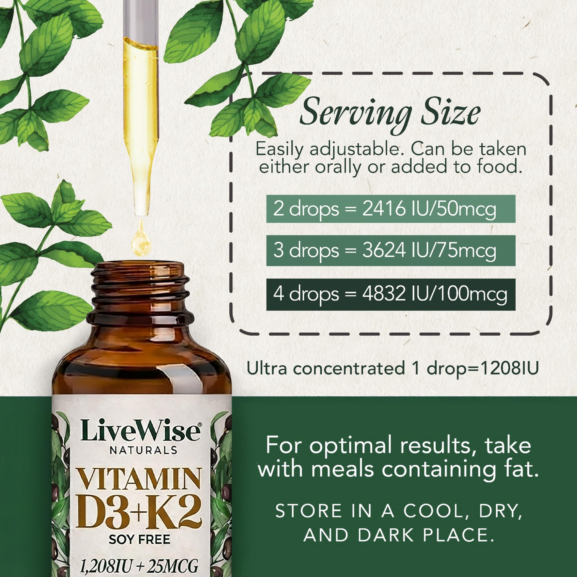 Live Wise Naturals gota de aceite mostrando textura y rápida absorción