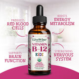 Live Wise Naturals gotas en cuchara listos para dar a un niño